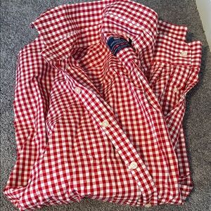 Vineyard Vines Red and White Gingham Shirt